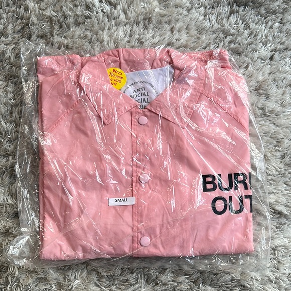Anti Social Social Club Pink Button Up - Picture 1 of 3